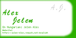 alex jelen business card